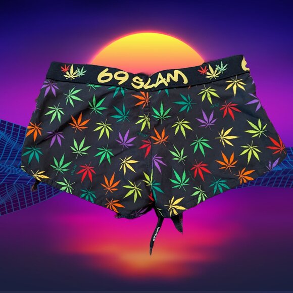 Women's 69 SLAM xs weed leaf board shorts (Thailand) - Picture 3 of 3